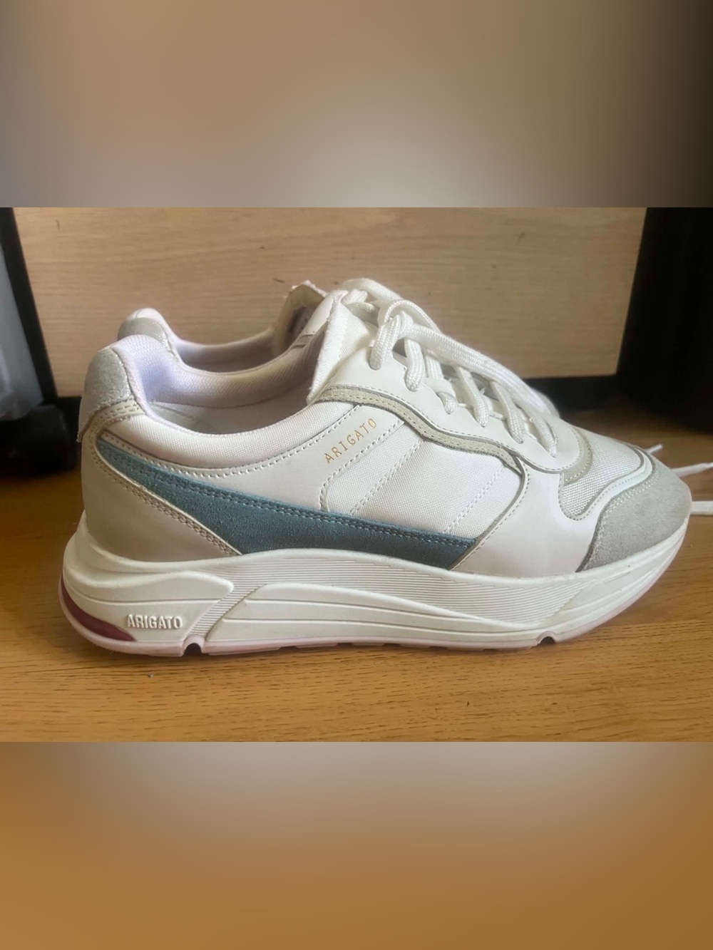 Axel Arigato White and Blue Sneakers